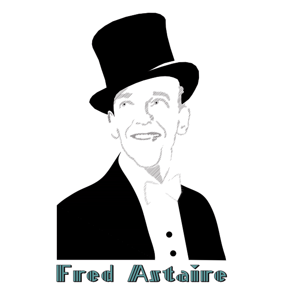 SVG Vector drawing of portrait of Fred Astaire