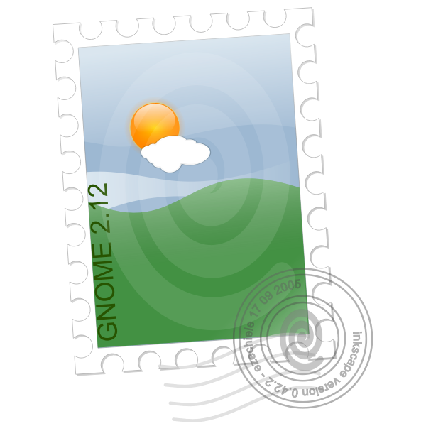 SVG Vector drawing of postal stamp template