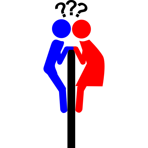 SVG Vector drawing of public bathroom door signage