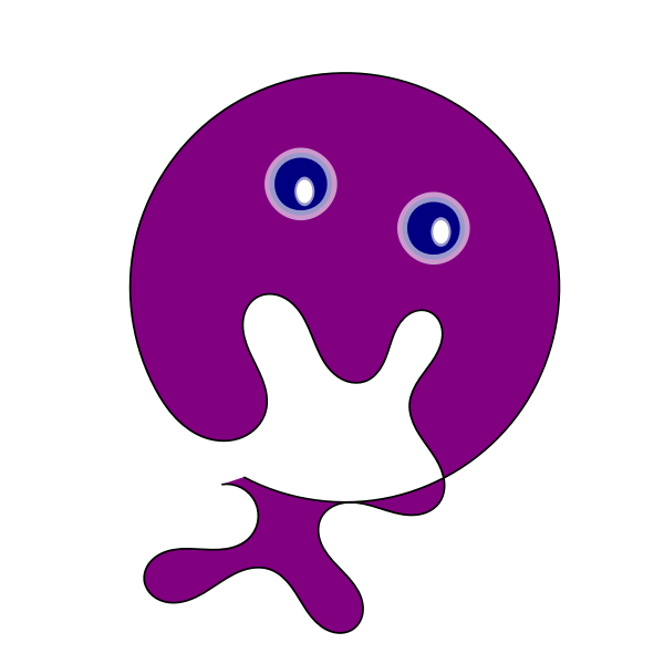 SVG Vector drawing of punk drop with eyes