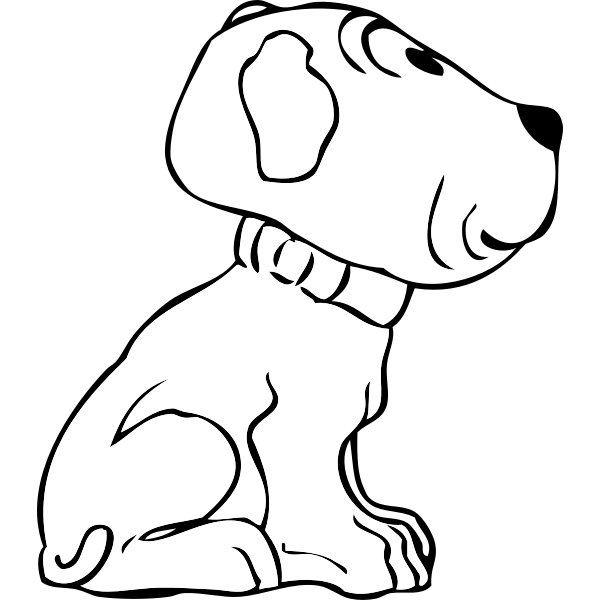 SVG Vector drawing of puppy