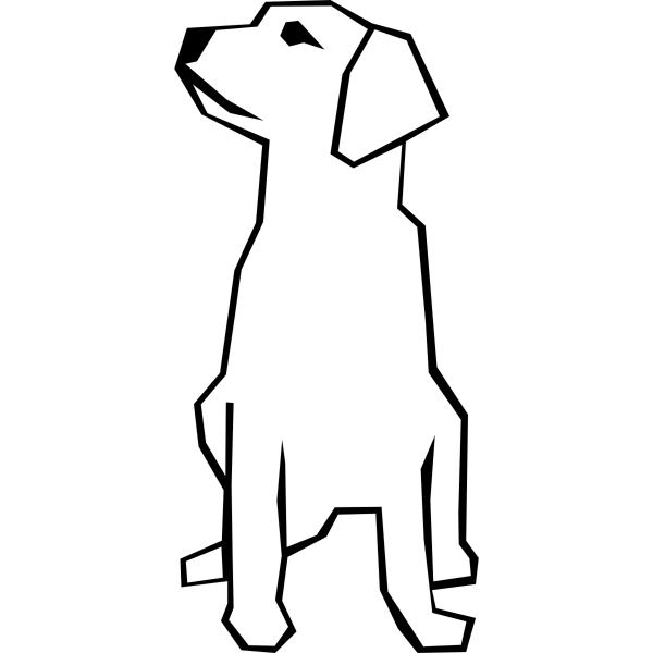 SVG Vector drawing of puppy