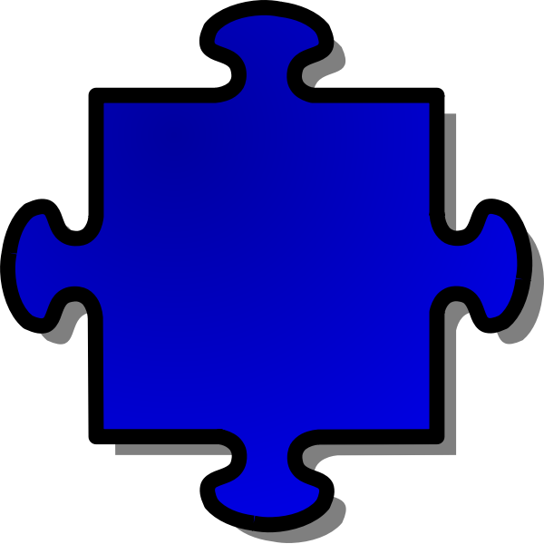 SVG Vector drawing of puzzle piece 4