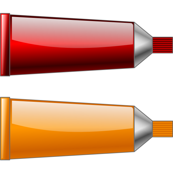SVG Vector drawing of red and orange colour tubes