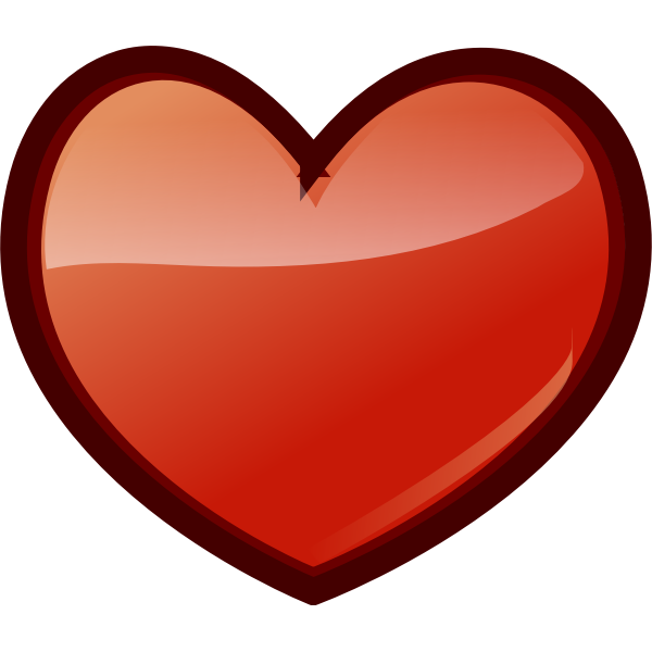 SVG Vector drawing of red heart