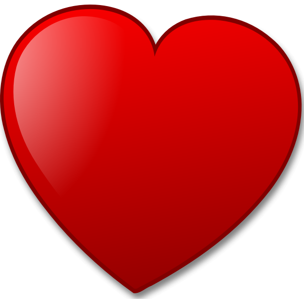 SVG Vector drawing of red heart