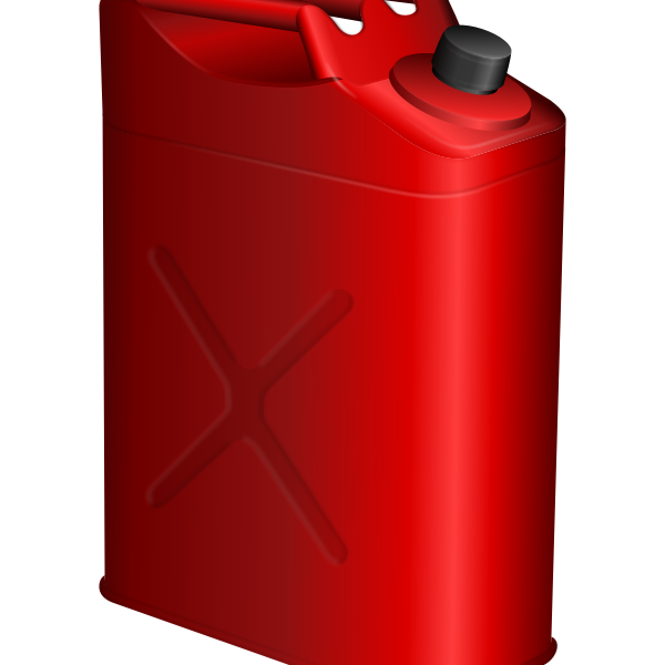 SVG Vector drawing of red petrol canister