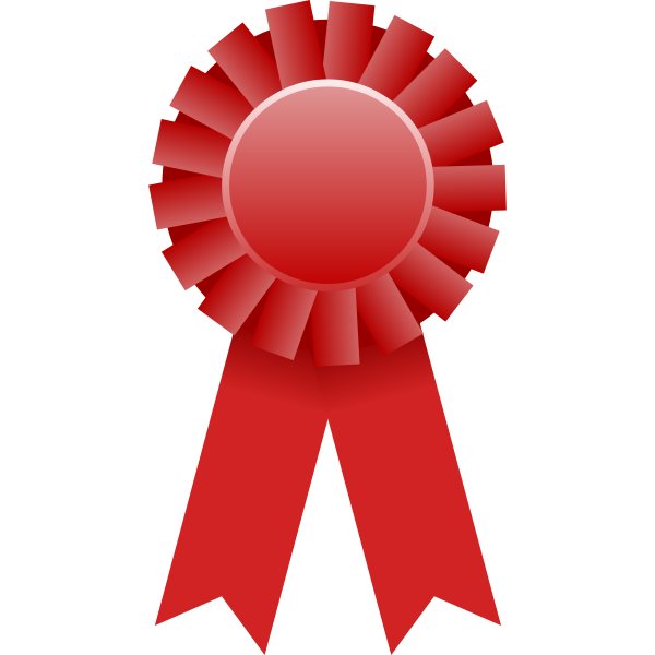 SVG Vector drawing of red rosette