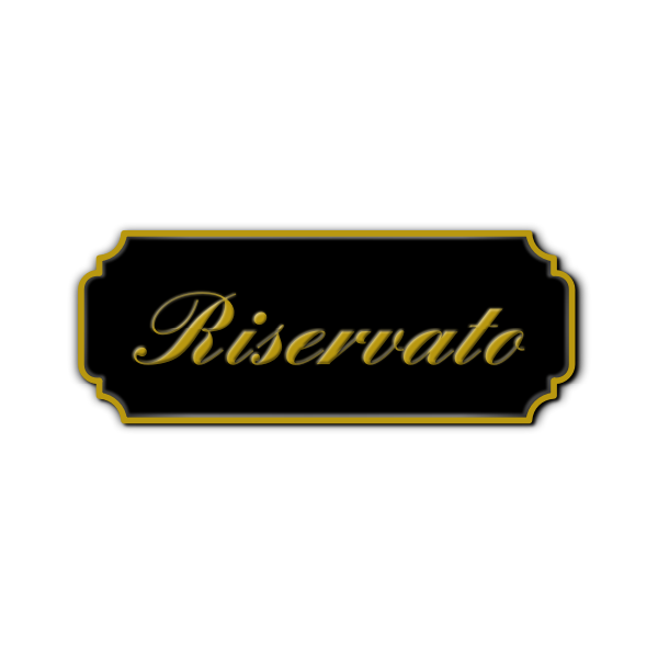 SVG Vector drawing of riservato door sign