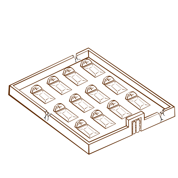 SVG Vector drawing of role play game map icon for a graveyard
