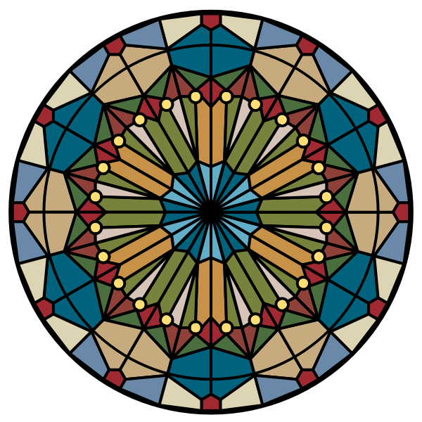 SVG Vector drawing of rosette