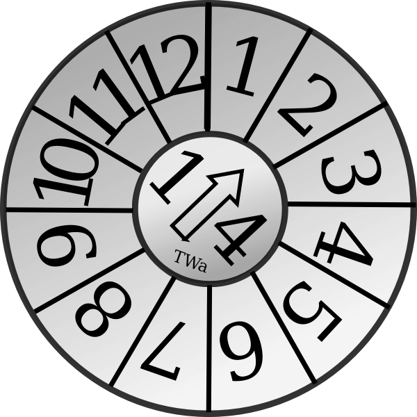 SVG Vector drawing of round manufacturing date stamp