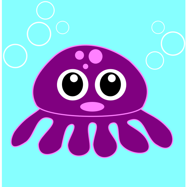 SVG Vector drawing of sea fish cartoon character