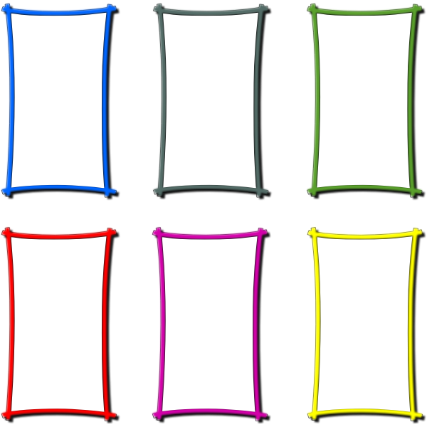 SVG Vector drawing of set of colored frame borders