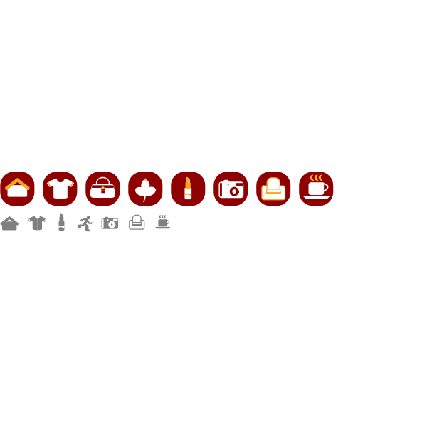 SVG Vector drawing of set of holiday icons and signs