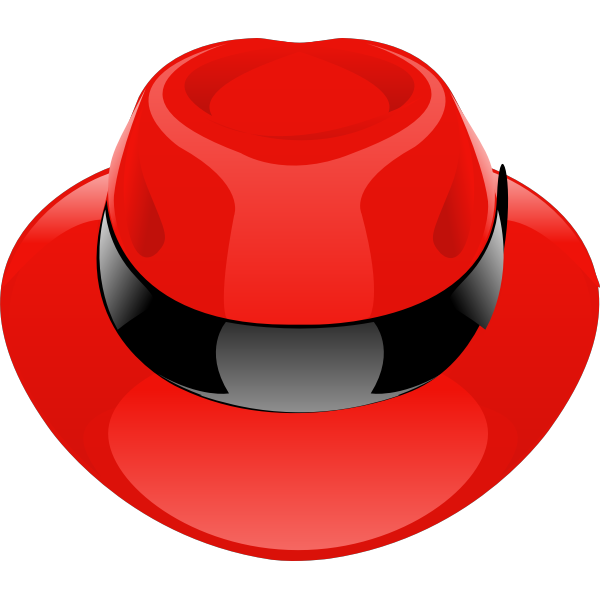 SVG Vector drawing of shiny fantasy red hat