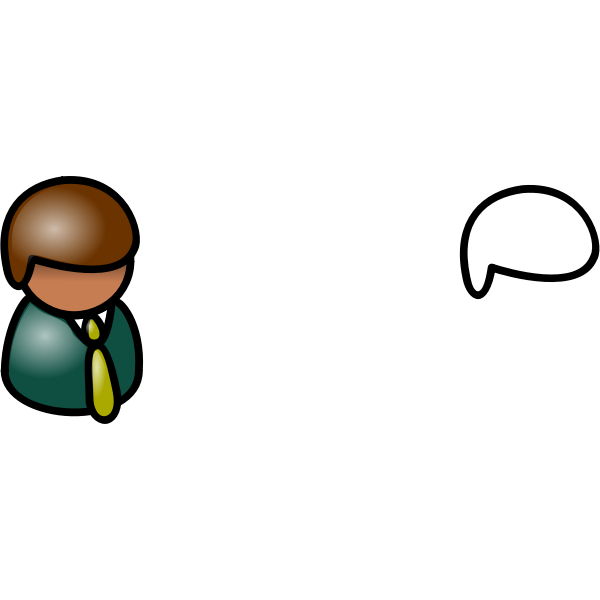 SVG Vector drawing of shiny green and brown user profile icon