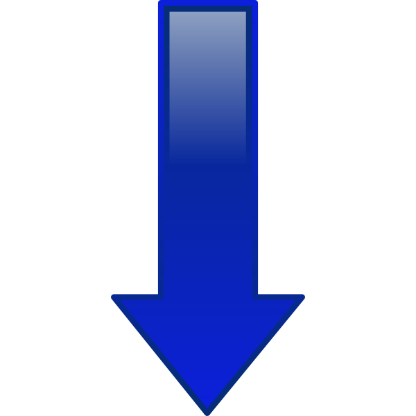 SVG Vector drawing of simple blue download icon