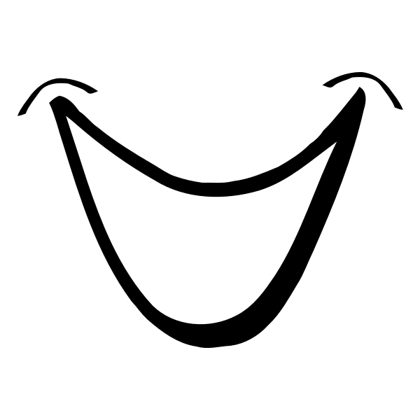 SVG Vector drawing of smiling comic mouth