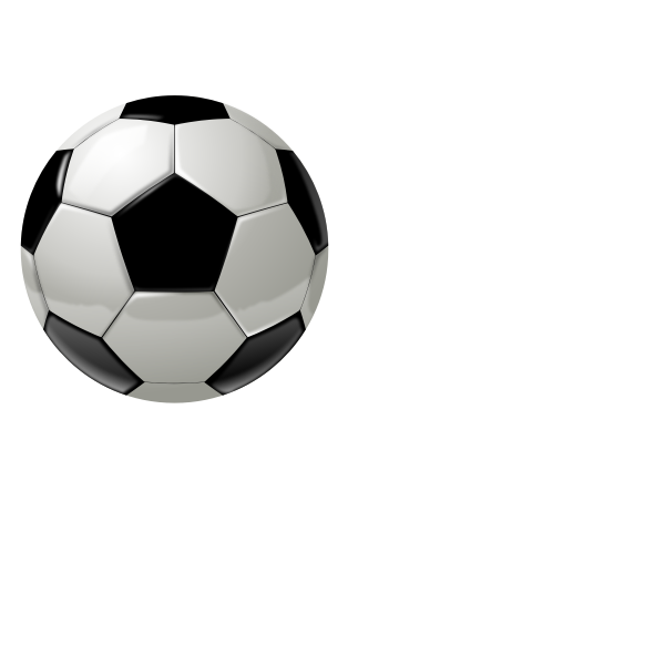 SVG Vector drawing of soccer ball without shadow