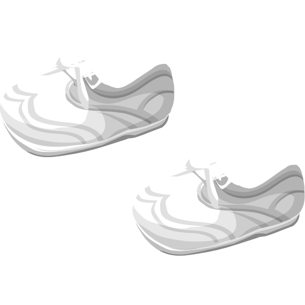 SVG Vector drawing of soft baby shoes