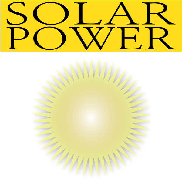 SVG Vector drawing of solar power icon
