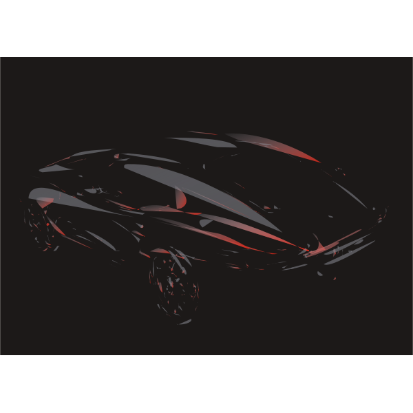 SVG Vector drawing of sports car
