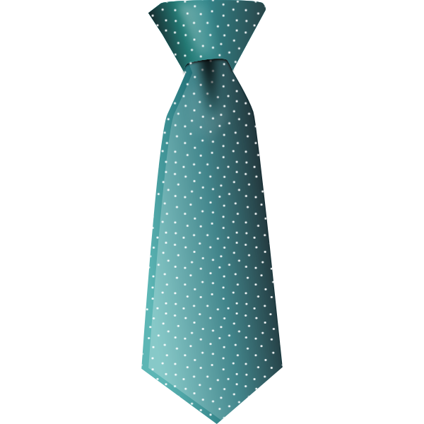 SVG Vector drawing of spotty green tie