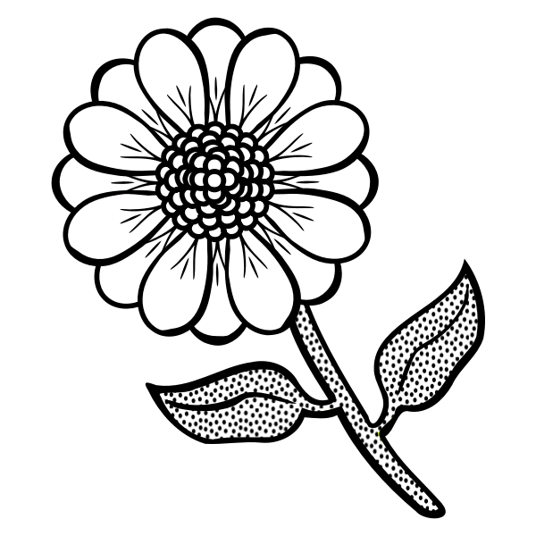 SVG Vector drawing of spotty stem flower