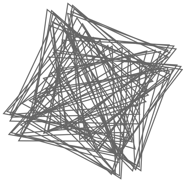 SVG Vector drawing of squarey tangled metal wiring