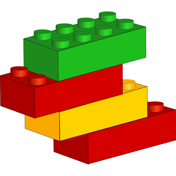 SVG Vector drawing of stackable plastic blocks