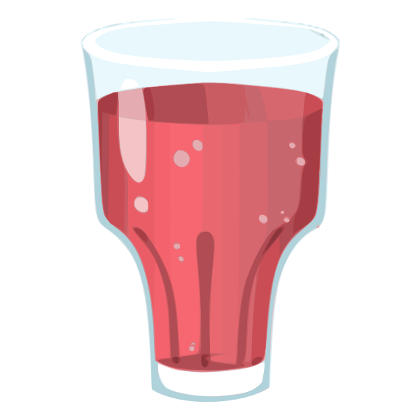 SVG Vector drawing of strawberry juice