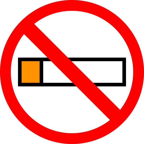 SVG Vector drawing of symbol for smoking ban