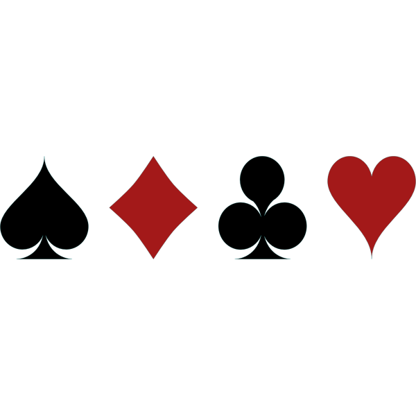 SVG Vector drawing of the four suits in a deck of cards