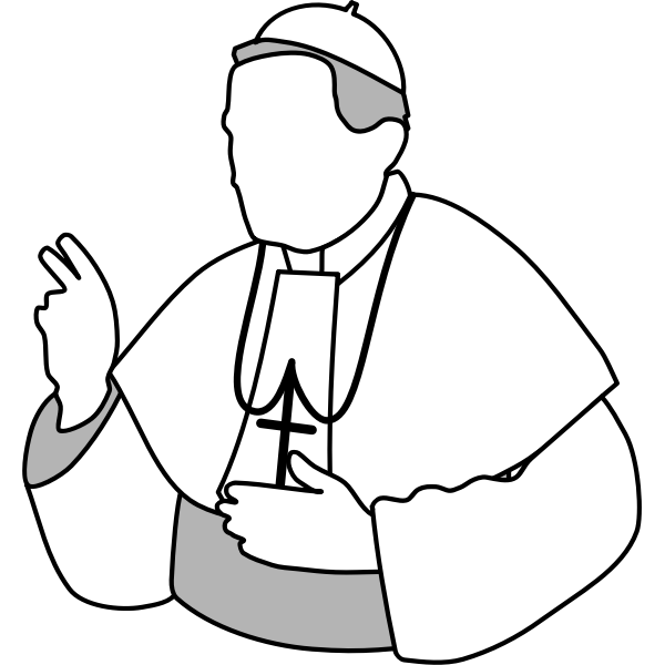 SVG Vector drawing of the Pope