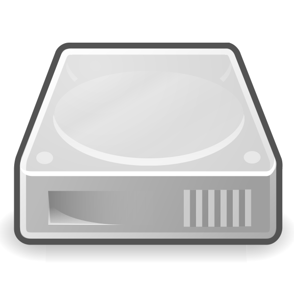 SVG Vector drawing of thick border hard disc icon
