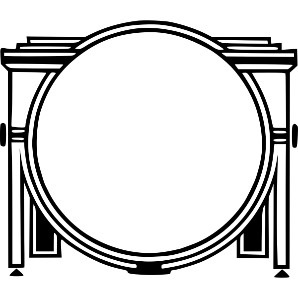 SVG Vector drawing of thick mirror frame