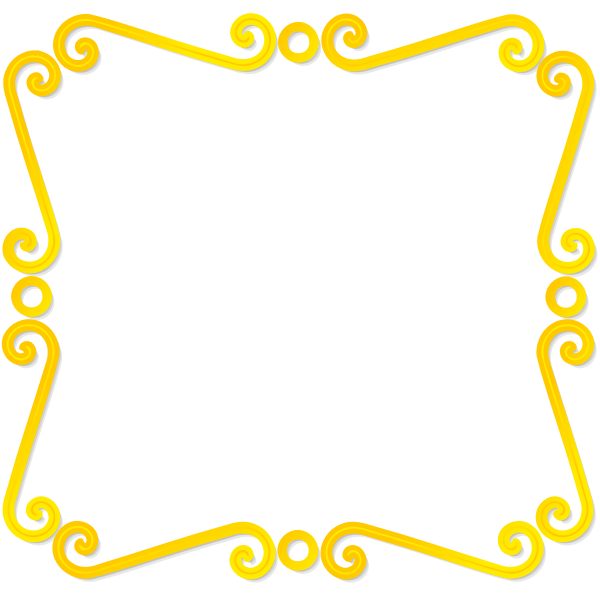 SVG Vector drawing of thin golden mirror frame