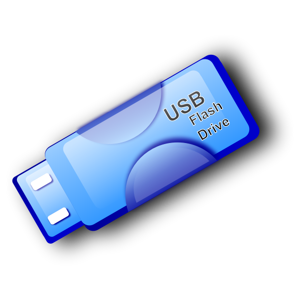 SVG Vector drawing of thin USB flash drive