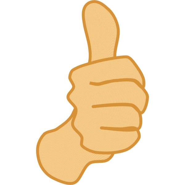 SVG Vector drawing of thumbs up man hand