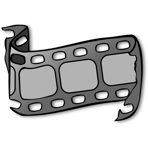 SVG Vector drawing of torn film strip