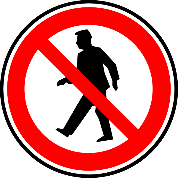 SVG Vector drawing of traffic sign in circle