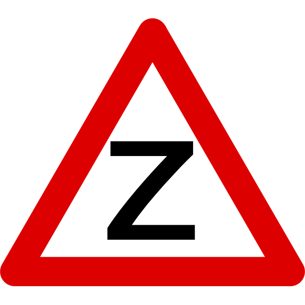 SVG Vector drawing of traffic sign in triangle