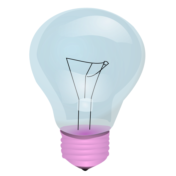 SVG Vector drawing of transparent light bulb