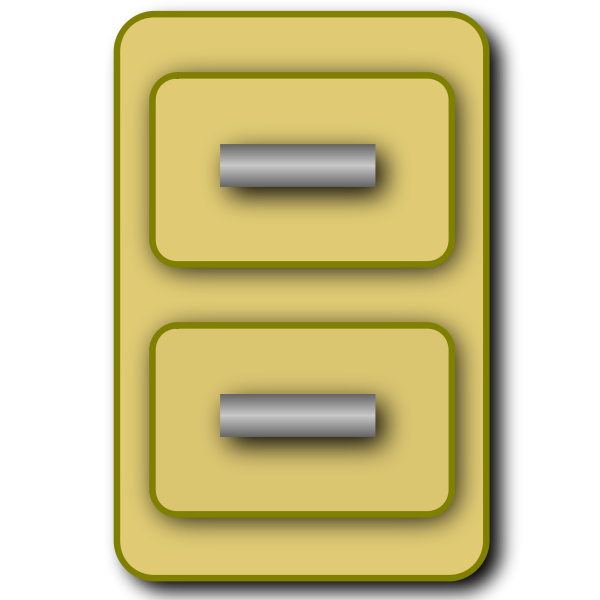 SVG Vector drawing of two drawers