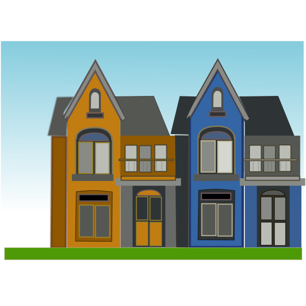 SVG Vector drawing of villa