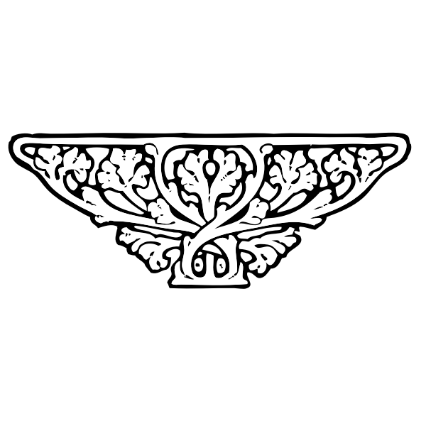 SVG Vector drawing of wall decorative end piece