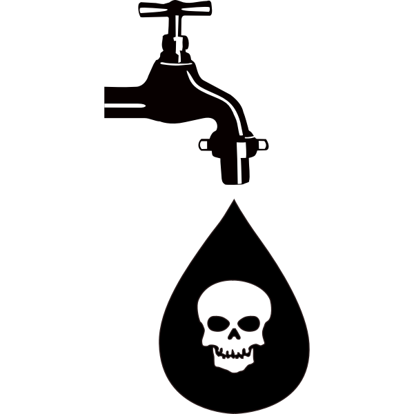 SVG Vector drawing of water pollution