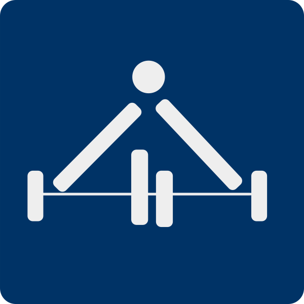 SVG Vector drawing of weight lifting sport pictogram