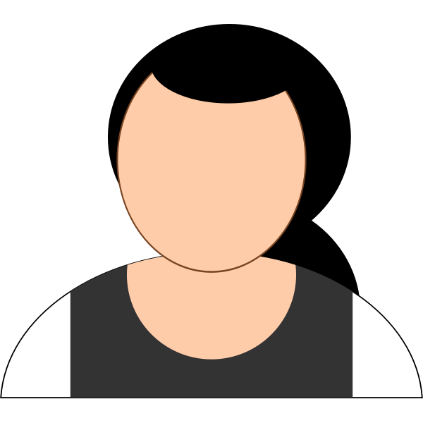 SVG Vector drawing of woman avatar with blank face